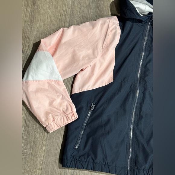 Abercrombie & Fitch Girls Size 9 10 Lined Windbreaker Jacket Blue Pink - Picture 5 of 14